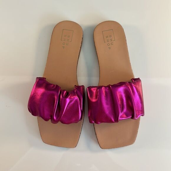 Shu Shop Belinda Slide Fuschia NWOT - Picture 4 of 5